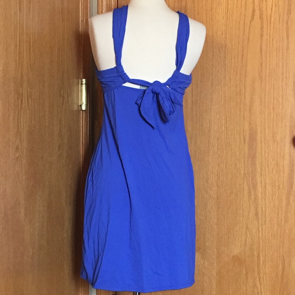 Athleta Royal Blue Cross-Back Tie Mini Dress - Picture 5 of 7